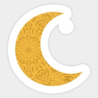 Mandala Yellow Moon Sticker